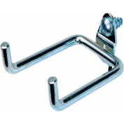 Triton 2-3/4" Double Rod 80 Degree Bend 1-5/8" I.D. Steel Pegboard Hook, 3 Pack