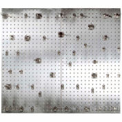 Triton LB2-SKit (2) 24" W x 42-1/2" H x 9/16" D Stainless Sq. Hole Pegboards W/ (45) SS LocHooks