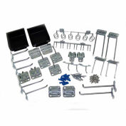 Triton LH3-KIT 30 Pc Zinc Plated Steel Hook & Bin Assortment for LocBoard (28 Asst Hooks & 2 Bins)