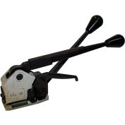 Teknika Heavy Duty Adj. Sealless Combination Tool for Steel Strapping Pre Set for 1/2"W, Silver