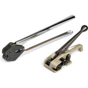 Teknika Tool Set for PET/Plastic Strapping w/ Tensioner & Sealer, 1/2" Strap Width