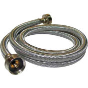 Washing Machine Supply Hose 3/4 In. F.H.T. X 3/4 In. F.H.T. X 60 In. - Braided Stainless Steel - Pkg Qty 10