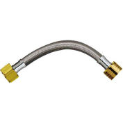 Water Heater Supply Connector 3/4 In. F.I.P. X 3/4 In. M.I.P. X 18 In. - Braided Stainless Steel - Pkg Qty 10