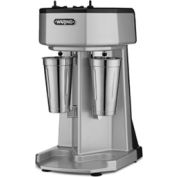 Waring WDM240 - Milk Shake Mixer, Double Spindle, 3 Speed, with 2 Stainless Steel Cups 120V