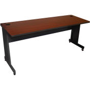 Pronto Mobile Training Table with Lockable Raceway, 72W x 30D - Dark Neutral/Mahogany