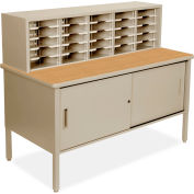 Marvel® 25 Adjustable Slot Literature Organizer with Cabinet, 52"H x 60"W, Putty