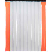 Global Industrial Low Temperature Strip Door - 4'W x 8'H - 8" Smooth Clear PVC