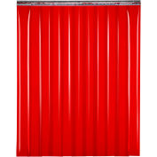 Global Industrial™ Welding Strip Door - 10'W x 6'H - 8" Red Tint PVC