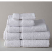 Thomaston Mills Royal Suite Dobby Washcloth - 13"L x 13"W - White - 12 Pack - Pkg Qty 25