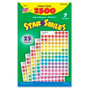 Trend® Star Smiles SuperShapes Stickers Value Pack, 2500 Stickers/Pack