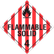 INCOM® TA410TB Class 4.1 Flammable Solids Tagboard Placard - 100/Pkg