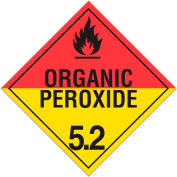 INCOM® TA521TB Class 5.2 Organic Peroxides Tagboard Placard - 100/Pkg