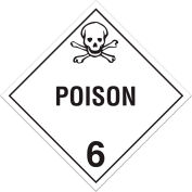 INCOM® TA600TB Class 6.1 Toxic Substances Tagboard Placard - 100/Pkg