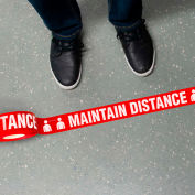 Maintain Distance Message Floor Tape, 2.25'' X 54'