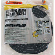 Frost King Sponge Rubber Foam Tape, 1-1/4" W X 7/16" D X 10' L, Black - Pkg Qty 12