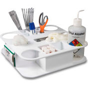 TrippNT Large Rotating All-In-One Maximum Lab Organizer, 15"W x 15"D x 5"H, White