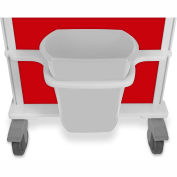 TrippNT 51643 Element Healthcare Cart Waste Container with Mount, 23"W x 8-1/2"D x 13"H