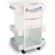 TrippNT White MRI Core DX Lab Cart with Extended 29" Top, 29"W x 19"D x 34"H