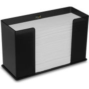 TrippNT Counter Top Acrylic Single Stack Paper Towel Dispenser, Black - 52914