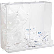 TrippNT White PVC and Clear Acrylic 2-in-1 Large Apparel Dispenser, 20"W x 9"D x 19"H