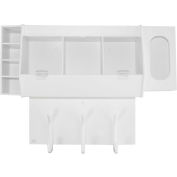 TrippNT White Lab Entry Gowning Changing Room Station, 18"W x 7"D x 20"H