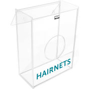 TrippNT Acrylic Small Apparel Dispenser for Hairnets, 8-1/2"W x 11-5/8"H x 4-1/4"D