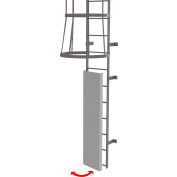 Fixed Steel Ladder Guard Door for Entry Onto Fixed Ladder, Gray - OPFS03