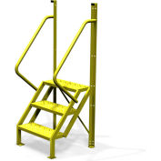 3 Step 50° Incline Ladder, 24"W Perforated Tread - UCL5003246