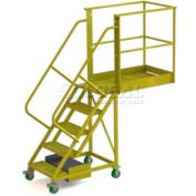 Unsupported 5 Step Cantilever Ladder with 20" Long Platform - Perforated