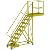 Unsupported 9 Step Cantilever Ladder with 20" Long Platform - Perforated