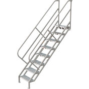 8 Step Industrial Access Stairway Ladder, Perforated - WISS108246