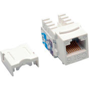 Tripp Lite Cat6/Cat5e 110 Style Punch Down Keystone Jack, White, TAA Compliant