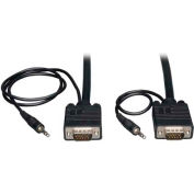 Tripp Lite VGA High-Resolution RGB Coaxial Cable with Audio (HD15 and 3.5mm M/M) 6 ft.