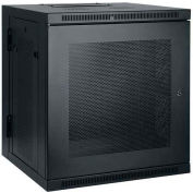 Tripp Lite 10U SmartRack Low-Profile Switch-Depth Wall-Mount Rack Enclosure Cabinet, Hinged Back