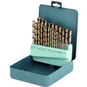 115 Pc. Made in USA Cobalt Polished Jobbers A-Z, 1-60, 1/16-1/2" Drill Set