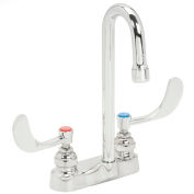 T&S® B-0892 Deck Mount Medical Lavatory Faucet, Swivel/Rigid Gooseneck, 2.2 GPM, 4" Handles