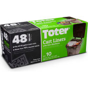 Toter 48 Gallon Cart Liner, 2.0 Mil, Black, 10 Pack - GB048-01000