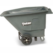 Toter® Forkliftable Standard Duty Plastic Tilt Truck, 1/2 Cu. Yd. Cap, 400 Lbs. Cap, Gray