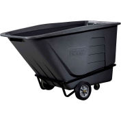 Toter® Forkliftable Standard Duty Plastic Tilt Truck, 1-1/2 Cu. Yd. Cap, 1200 Lbs. Cap, Gray