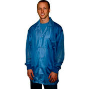 Transforming Technologies ESD Jacket, Collared, Knit Cuff, Light Blue, X-Large