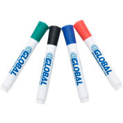 Global Industrial™ Dry Erase Markers, Bullet Tip 4ct - Assorted Colors - Qty 5 Packs