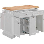 Tresanti® Summerville Kitchen Island Cabinet, 42"W x 21"D x 36"H, White