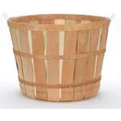 2 Bushel Wood Basket with Metal Handles & Two Bands 10 Pc - Natural - Pkg Qty 10