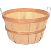 1/2 Peck Wood Basket with Two Metal Metal Handles 12 Pc - Natural - Pkg Qty 12