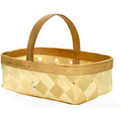 4 Quart 11" x 7-1/2" Wood Basket with Wood Handle 12 Pc - Natural - Pkg Qty 12