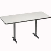 Interion® Bar Height Restaurant Table, 60"Lx30"W, Gray