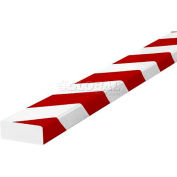 Knuffi Surface Bumper Guard, Type D, 196-3/4"L x 2"W x 13/16"H, Red & White, 60-6730-2