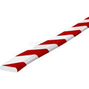 Knuffi Flat Bumper Guard, Type F, 196-3/4"L x 1-9/16"W x 7/16"H, Red & White, 60-6750-2