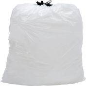 Draw-Tuff® Industrial Drawstring Trash Bags, 13 Gal, White, 0.7 Mil, 300/Case