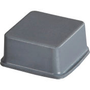Rubber Bumper Pad for Appliances - Square - Gray - 0.380" H x 0.780" W - BS04 - Pkg of 2000